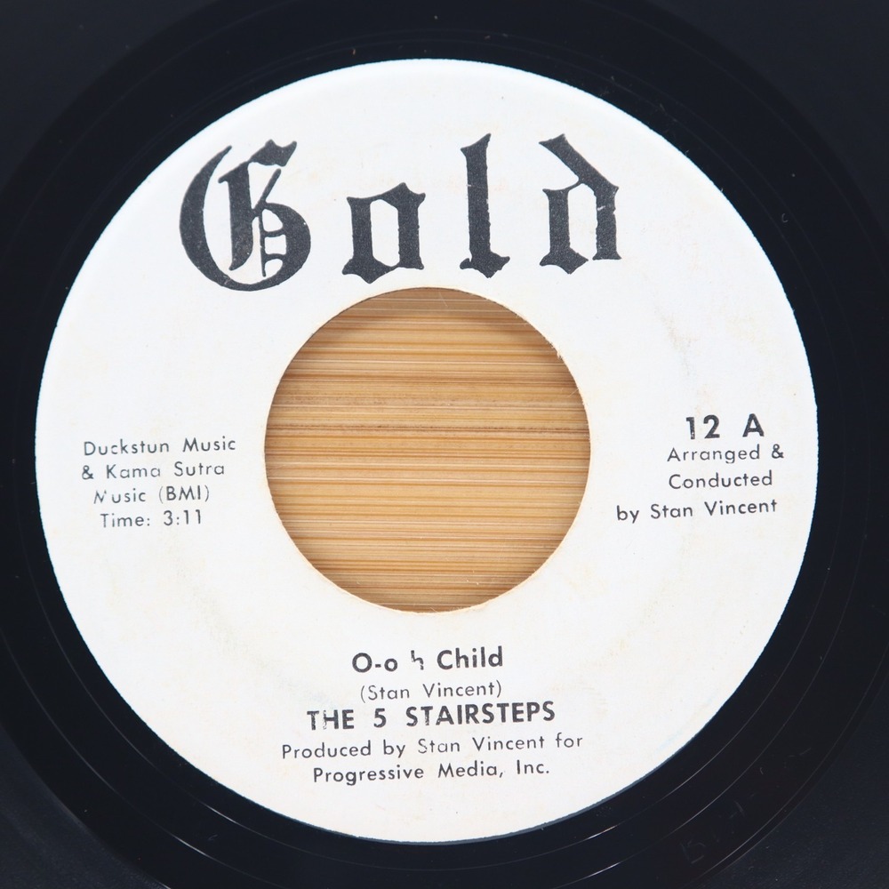 THE 5 STAIRSTEPS - O-O-H CHILD / DEAR PRUDENCE - SOUL FUNK 45 PROMO GOLD‎